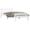vidaXL Cadru de pat Alb 215,5 x 85,5 x 69,5 cm Lemn de pin masiv