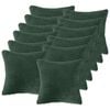 vidaXL Husă pentru pernă 12 buc. HEERLEN Verde &icirc;nchis 40 x 40 cm