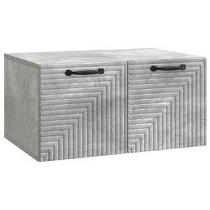 vidaXL Oglindă TV montată pe perete Gri Beton 59,5 x 41 x 30 cm