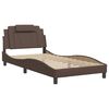 vidaXL Cadru de pat, Viana, cu LED fără saltea, maro, 100x200 cm