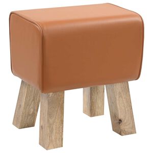 vidaXL bancă 40 x 30 x 45 cm Piele Naturală Maro