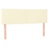 vidaXL Pat box spring cu saltea, crem, 140x190 cm, piele ecologică