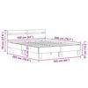 vidaXL Cadru de pat Stejar Negru 160 x 200 cm Lemn compozit
