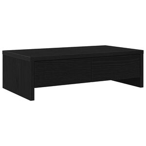vidaXL Suport monitor cu sertare, stejar negru, 50x27x15 cm, lemn prelucrat