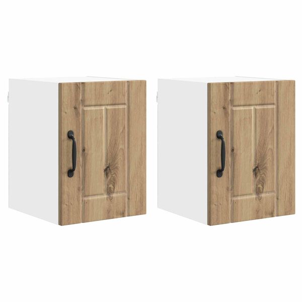 vidaXL Dulap de bucătărie 2 pcs Stejar Artizanal 30 x 31 x 40 cm