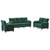 vidaXL Set de canapea 3 pcs Verde &icirc;nchis Catifea
