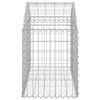 vidaXL Coș gabion arcuit, 100x50x60/80 cm, fier galvanizat