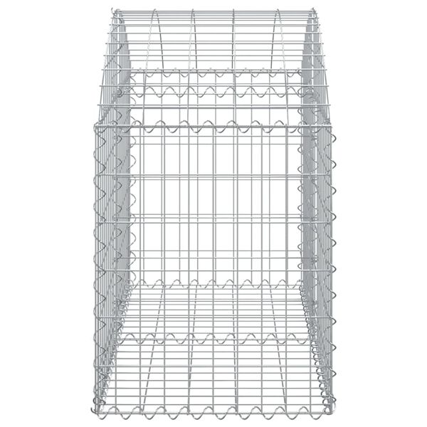 vidaXL Coș gabion arcuit, 100x50x60/80 cm, fier galvanizat