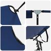 vidaXL Șezlong pliabil 2 pcs albastru 56 x 190 x 81cm țesătură