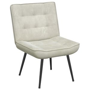 vidaXL Scaun de relaxare cremă 64x74x84 cm catifea