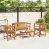 vidaXL Set de lounge cu trandafir de grădină 4 pcs natural