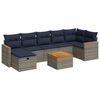 vidaXL Set canapele de grădină cu perne, 8 piese, gri, poliratan