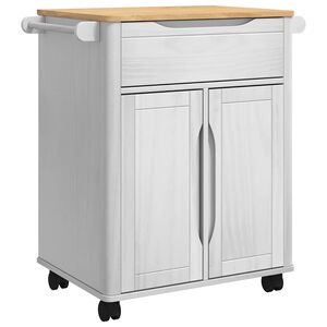 vidaXL Troler de Bucătărie FLORO Alb 72,5 x 45 x 80 cm