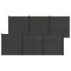 vidaXL Set de Gard 6 buc. 1045 x 186 cm WPC și Aluminiu Negru