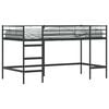 vidaXL Cadru de pat supraetajat pentru copii Negru 100 x 200 cm Oțel