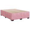 vidaXL Pat box spring cu saltea, roz, 140x190 cm, catifea