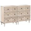 vidaXL Bufet 2 buc. 60 x 33,5 x 75 cm Lemn de mango solid Alb