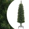 vidaXL Pom de Crăciun artificial subțire cu suport verde 150 cm PVC