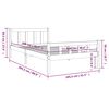 vidaXL Cadru de pat, 100x200 cm, lemn masiv