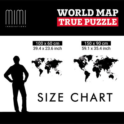 MiMi Innovations Decor perete harta lumii Luxury maro 150x90 cm lemn