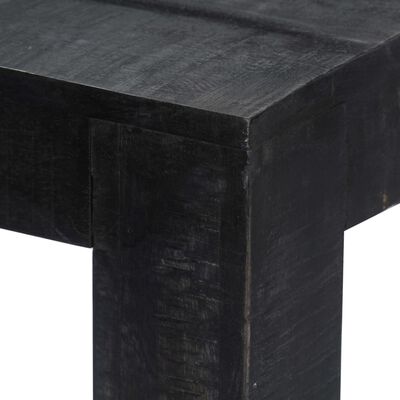 vidaXL Masă de bucătărie, negru, 140x80x76 cm, lemn masiv de mango