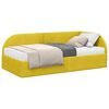 vidaXL Cadru de pat colțar cu saltea cu headboard 2 pcs Galben Catifea