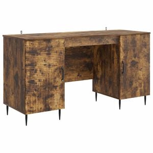 vidaXL Birou Stejar fumuriu 142,5 x 50 x 75 cm Lemn prelucrat