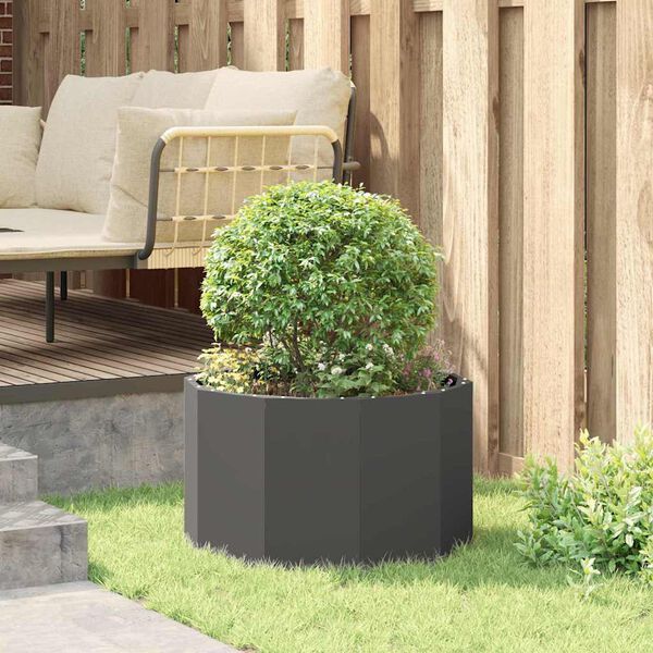 vidaXL Jardinieră Negru 60 x 60 x 35 cm Oțel