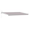 vidaXL Cort electric retractabil Gri deschis și alb. 4 &times; 3,5 m