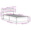 vidaXL Cadru pat fără saltea, 100x200 cm, lemn masiv pin