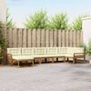 vidaXL Set de canapele de exterior cu pernă 7 pcs Natural și Crem