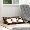 vidaXL Raft pentru reviste cu raft Stejar fumuriu 90 x 53 x 28,5 cm