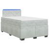 vidaXL Pat box spring cu saltea și LED Gri deschis 120 x 200 cm