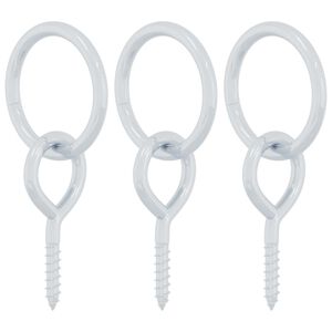 vidaXL Inele de prindere cu șuruburi și ocheți, 3 buc., argintiu, oțel
