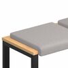 vidaXL Perna pentru bancă 2 pcs Țesătura Sherpa Gri deschis
