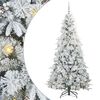 vidaXL Brad de Crăciun artificial cu ramuri articulare Alb 210 cm