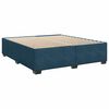 vidaXL Pat box spring cu saltea, albastru, 180x200 cm, catifea