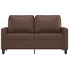 vidaXL Canapea cu 2 locuri, maro, 120 cm, piele ecologică