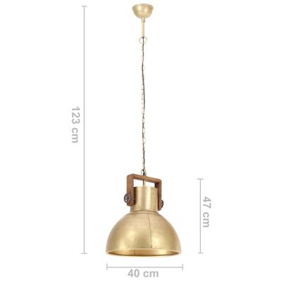 vidaXL Lampă suspendată industrială, 25 W, arămiu, 40 cm, E27, rotund