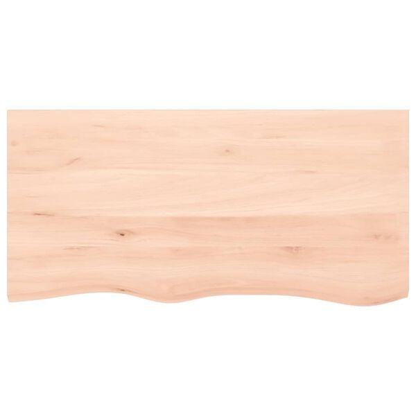 vidaXL Blat de baie, 100x50x(2-6) cm, lemn masiv netratat