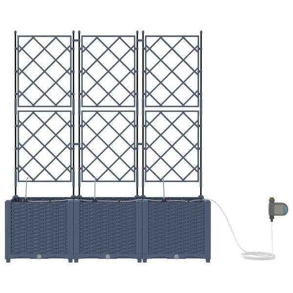 vidaXL Vază pentru Grădină Gri 120 x 120 x 142 cm Oțel