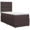 vidaXL Pat boxspring cu saltea Maro &icirc;nchis 80 x 200 cm Țesătură