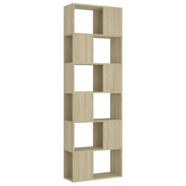 vidaXL Bibliotecă/Separator cameră, stejar sonoma, 60x24x186 cm, PAL