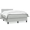 vidaXL Pat continental cu saltea, gri deschis, 120x210 cm, catifea