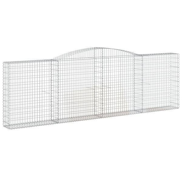vidaXL Coșuri gabion arcuite 7 buc. 400x30x120/140 cm fier galvanizat