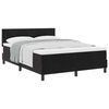vidaXL Pat cu arcuri cu headboard Negru 140 x 200 cm Catifea