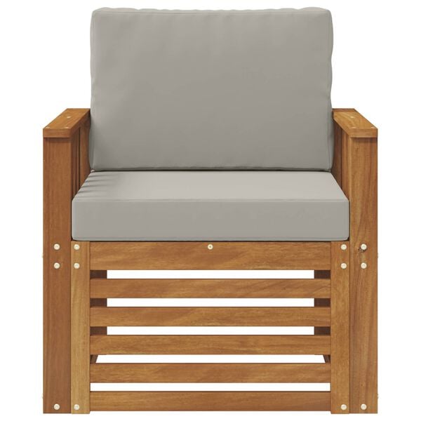 vidaXL Set de canapele de exterior cu pernă natural 71 x 63 x 73 cm