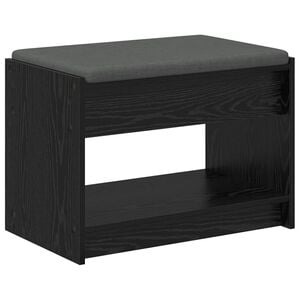 vidaXL Bancă pentru hol Stejar Negru 63 x 38 x 45 cm