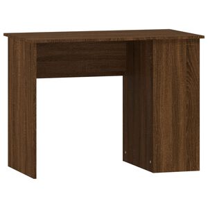 vidaXL Birou, stejar maro, 100x55x75 cm, lemn prelucrat