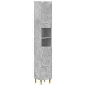 vidaXL Cabinet de Baie cu Raft Deschis DELFT Gri Beton